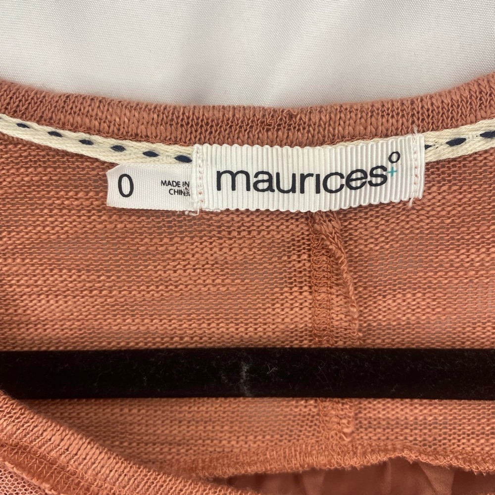 Maurices long sleeve sweater with lace floral layer - Picture 4 of 7